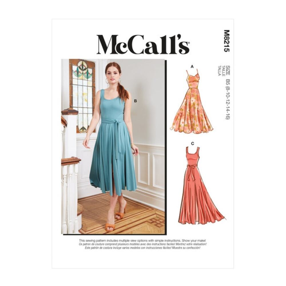 McCall's M8215 Women's Dress KK (26W 28W 30W 32W)